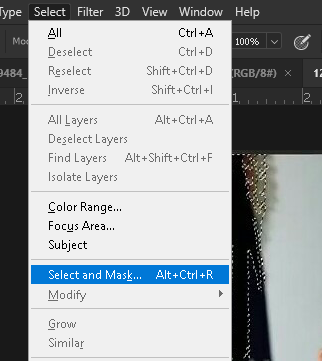 Select and Mask option