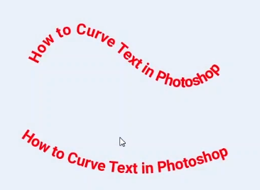 how to create curved text in photoshop-final view