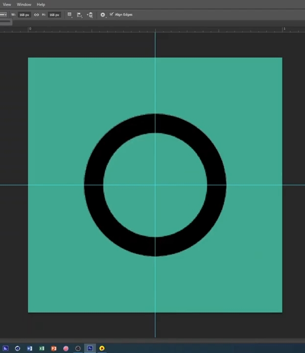 how to curve text in Photoshop-draw the circle