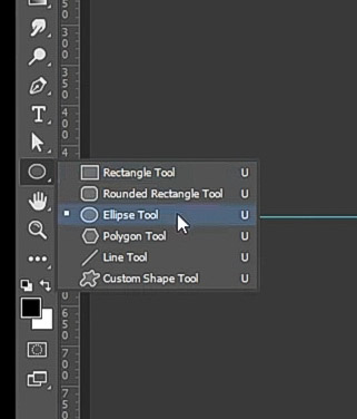 how to curve text-select the Ellipse tool