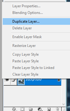 Create a duplicate layer