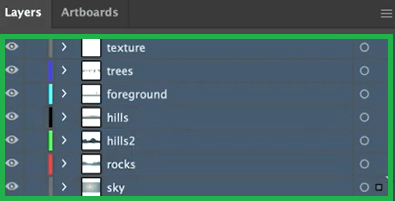 select the layers from the layer panel