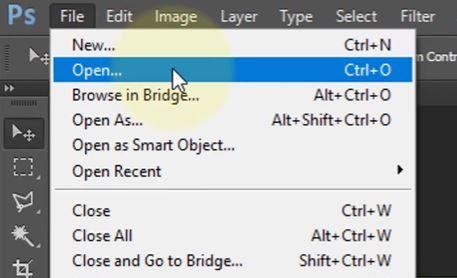 Opening the Image in Photoshop