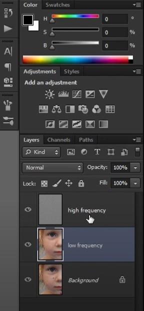 Frequency Separation Photoshop Action