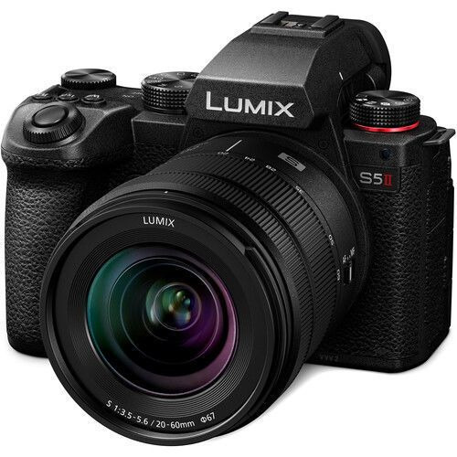 Panasonic LUMIX S5 II camera ideal for low-light video, offering upper mid-range features for professional quality footage