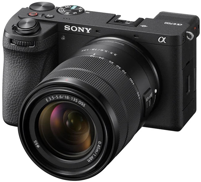 Sony α6700 camera offering excellent low-light video performance in a compact, mid-range package