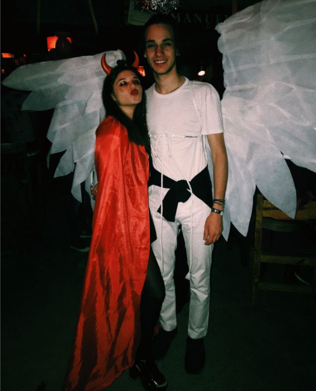 Devil and angel couple