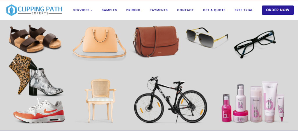Website of Clipping Path Experts, known for quality image editing in London