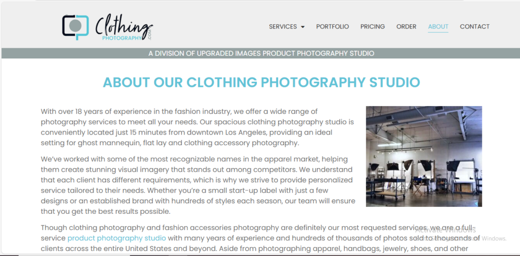 Clothing Photography overview