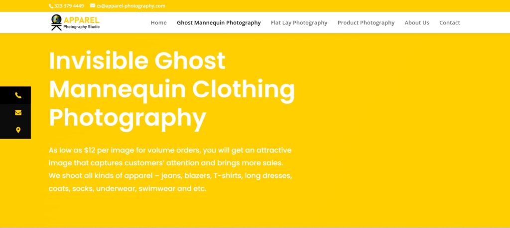 Apparel Photography Studio ghost mannequin editing showing precise clothing product details in Los Angeles