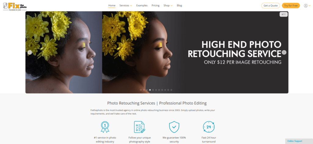 fix the photo homepage
