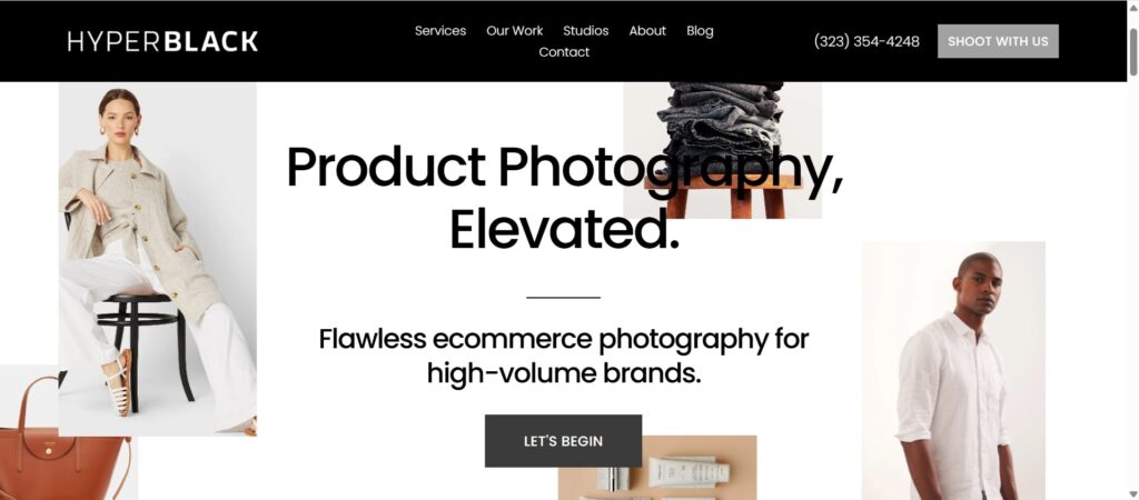 Hyperblack ghost mannequin editing showcasing contrast-rich clothing product visuals in Los Angeles