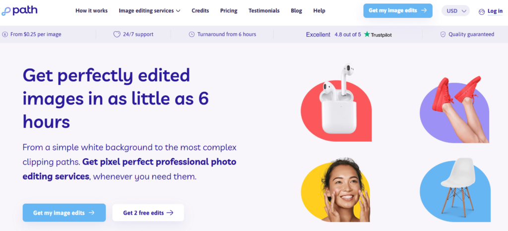 path edits homepage