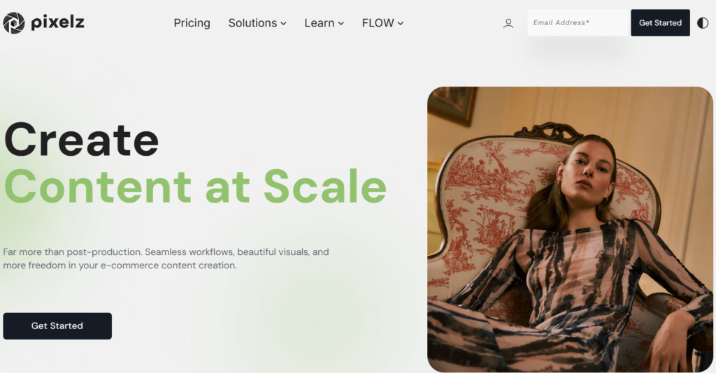 pixelz homepage