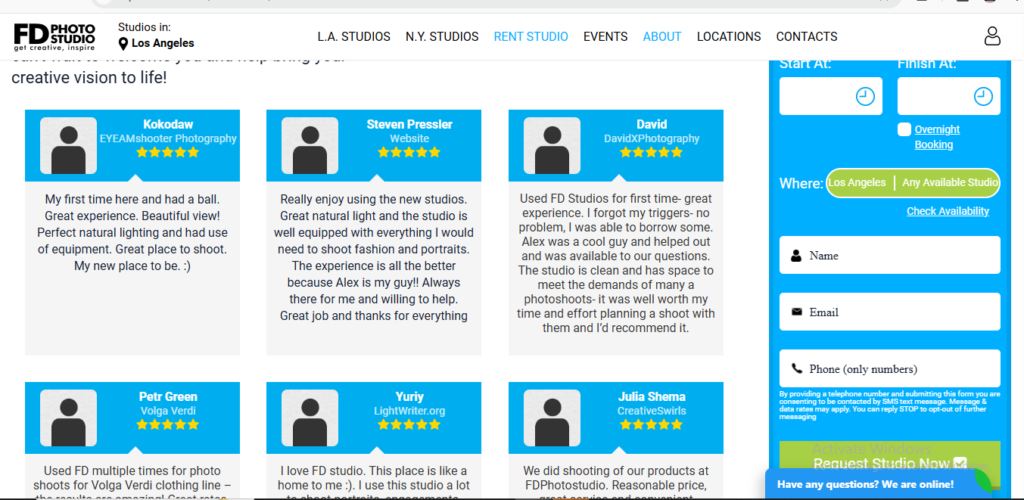 real client review FD Photo Studio