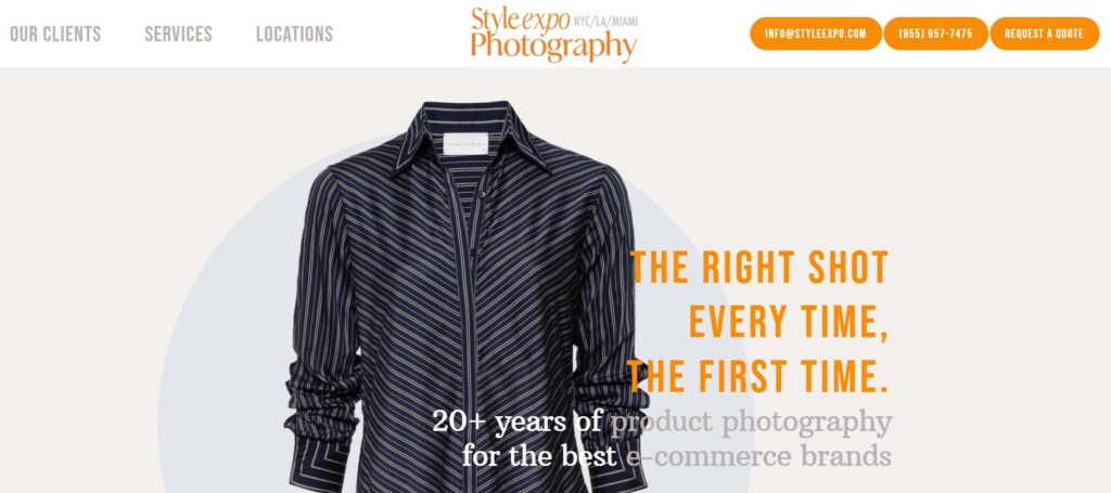 Styleexpo Photography LA ghost mannequin clothing product images with professional quality editing