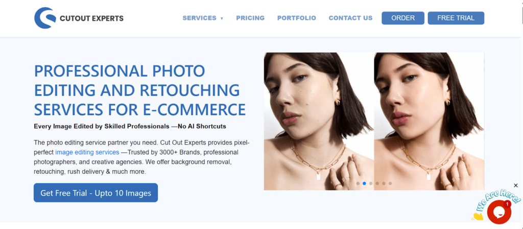 Cut out experts homepage
