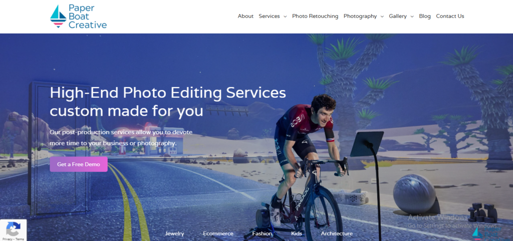 Homepage of  paper boat creative