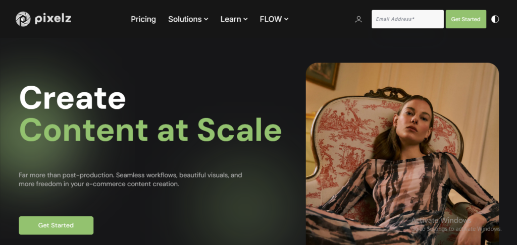 Homepage of  pixelz