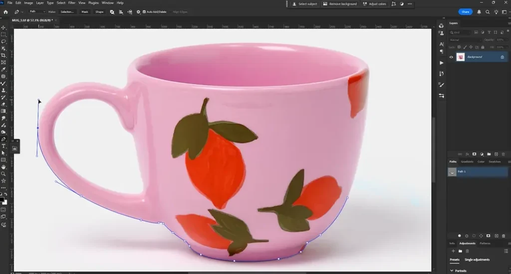 Create anchor points around the subject