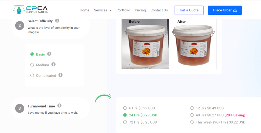 pricing of clipping path ca