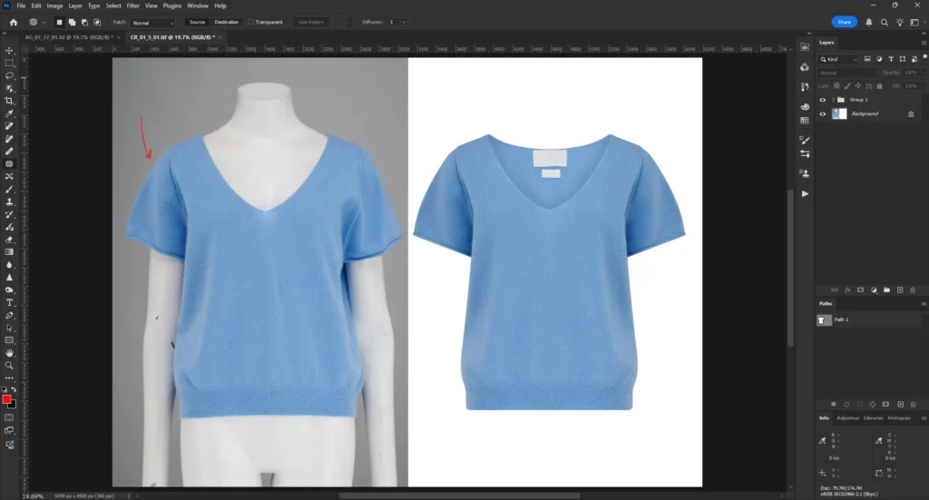 Preparing Images For Editing Preparing product photos for ghost mannequin editing with properly aligned garment shots