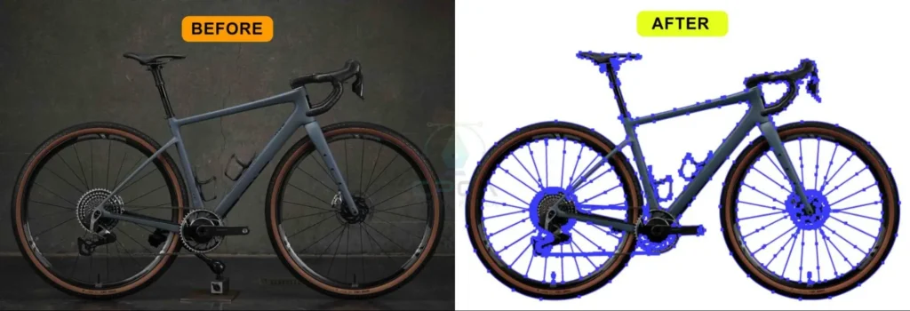 What Is A Clipping Path Before and after product photo showing clipping path editing for background removal.