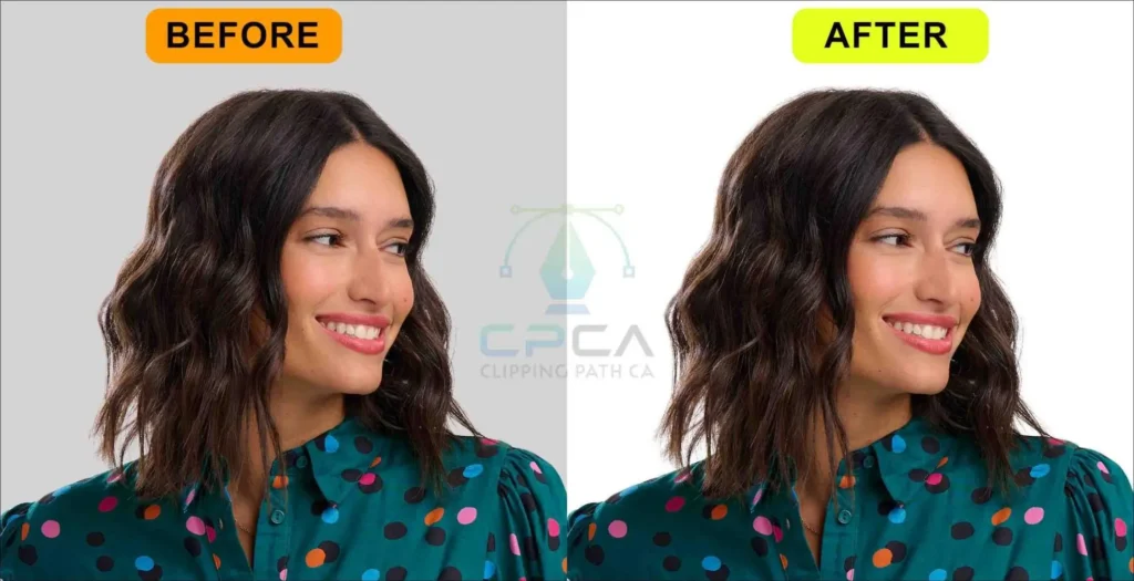 What Is A image masking Girl’s photo edited with image masking technique showing before and after result.