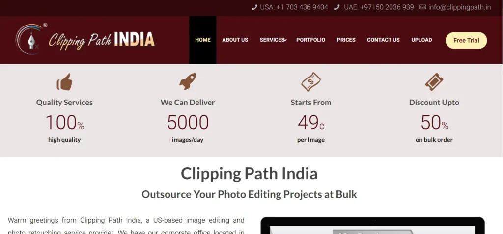 clipping path india Screenshot of Clipping Path India