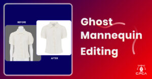 Step-by-step DIY ghost mannequin editing in Photoshop showing apparel photo retouching workflow.