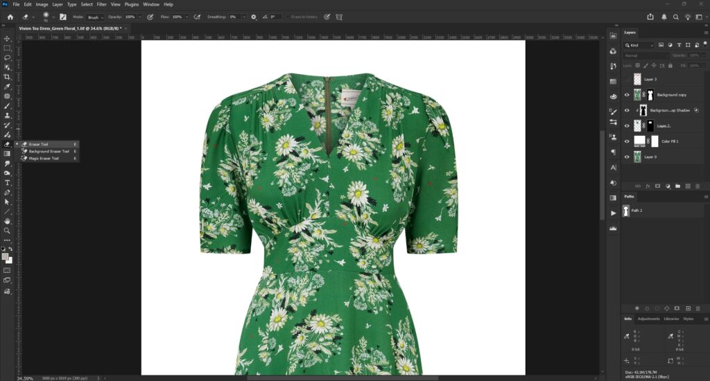 Final Touches Final retouched product photo with clean, professional ghost mannequin effect