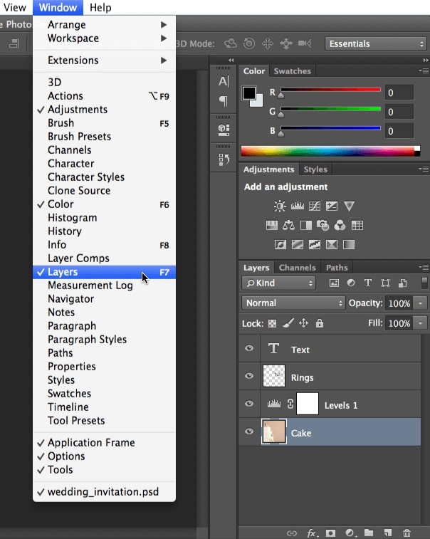 Selecting the correct image layer in Photoshop for outlining