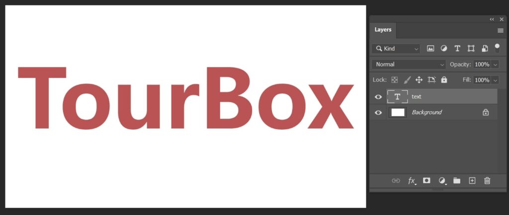 Typing text in Photoshop before applying an outline.