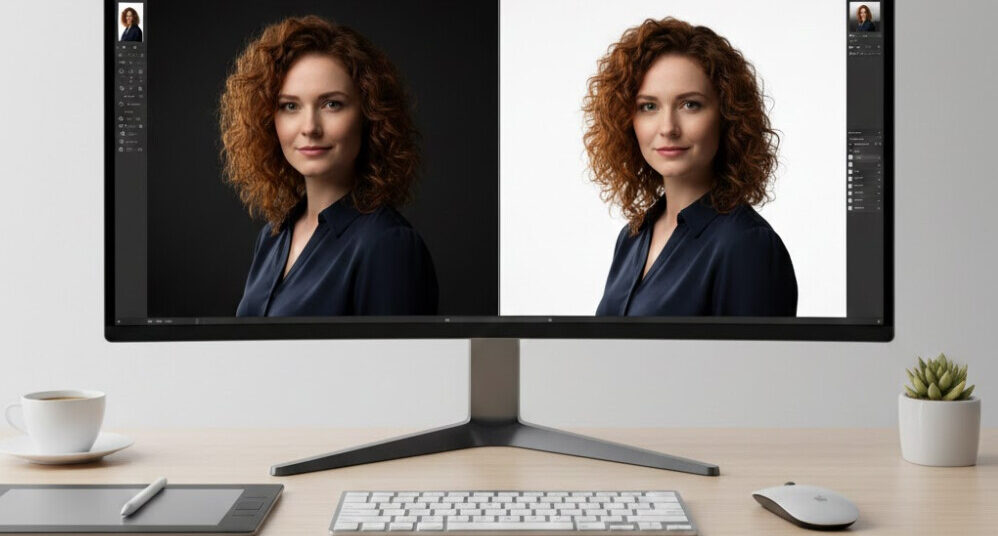 How to change a photo background to white step by step