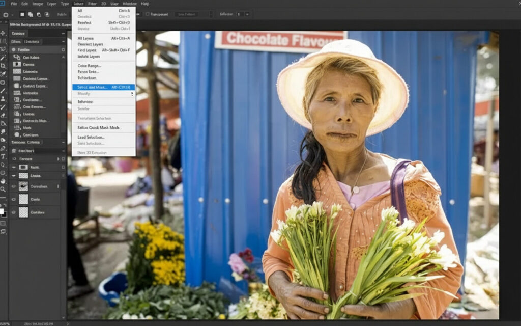 photoshop select and mask refine edges Using Select and Mask tool in Adobe Photoshop
