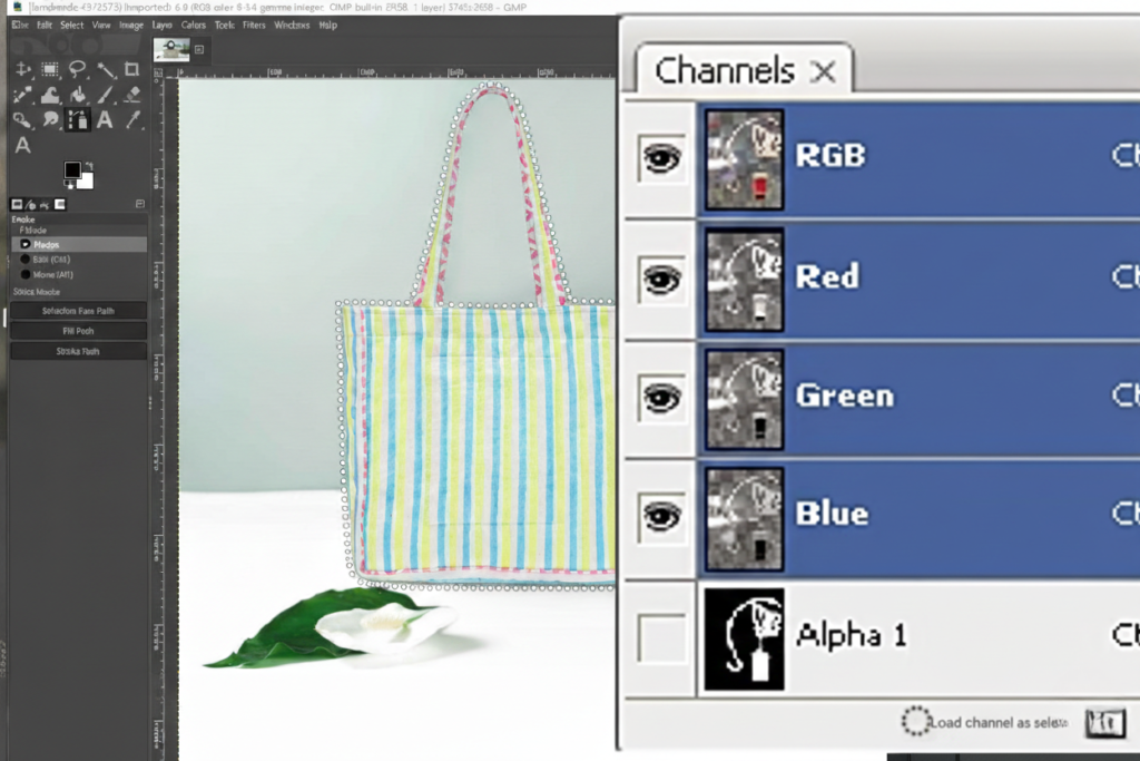 Using color channels to isolate complex hair edges in Photoshop cutout process